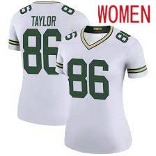 Women Green Bay Packers #86 Malik Taylor Nike White Game NFL Jersey->women nfl jersey->Women Jersey